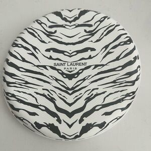 Saint Laurent Zebra Frisbee in Black and White